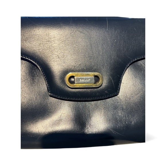 Vintage Bally Black Leather Top Handle Bag - Picture 3 of 12